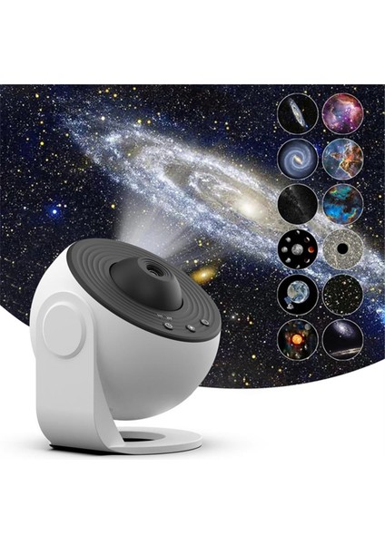 Galaxy Starry Projektör Lambası 360° Dönen Yıldızlı Gece Lambası Ayarlanabilir Projektif Lamba Yatak Odası, Ev, Partiler Için-C (Yurt Dışından)
