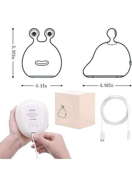 Karikatür Bug Slug, Dokunmatik Masaüstü USB Hayvan Gece Lambası, Veri Kablosu ile (Yurt Dışından)