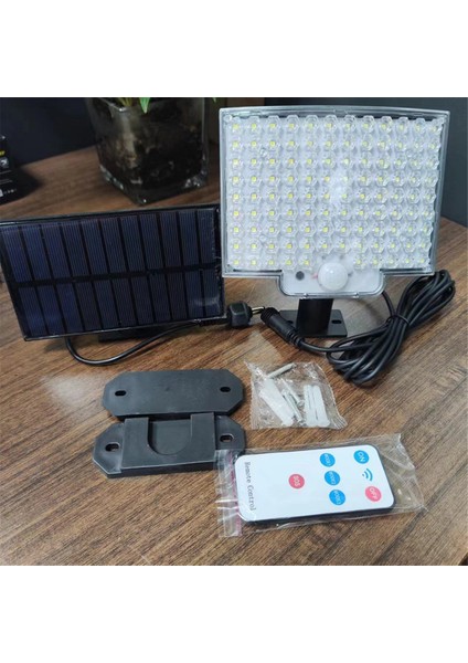 2 Takım Güneş Enerjili Dış Mekan Işıkları Hareket Sensörü IP65 Su Geçirmez Bahçe Duvar Lambası Dış Mekan Için 106 LED Güneş Projektör Işıkları (Yurt Dışından)
