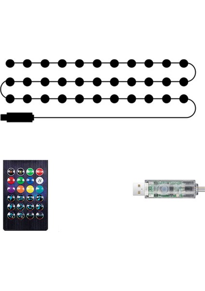 Akıllı LED Rgb Dize Işık Dış Mekan Dekorasyon Dıy Ev Dekor Dize Işıklar Lamba Su Geçirmez Gece Lambası Kamp Işık-A (Yurt Dışından)