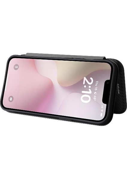 IPhone 16E Tam Koruma Manyetik Karbon Fiber Kart Için Flip Case (Yurt Dışından)