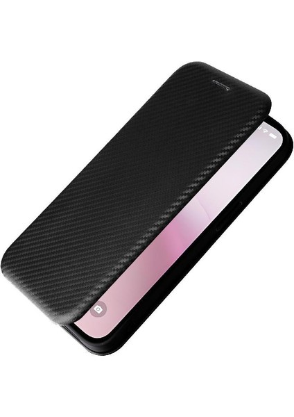 IPhone 16E Tam Koruma Manyetik Karbon Fiber Kart Için Flip Case (Yurt Dışından)