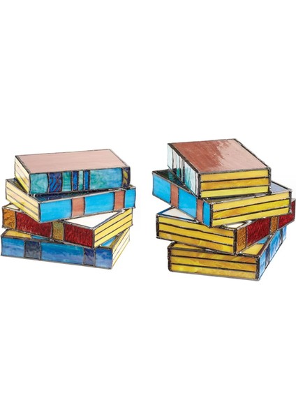 2 Adet Kitap Işığı Yenilik LED Gece Lambası Taşınabilir Vitray Masa Lambası Kitap Lambası Kağıt Fener Ev Dekor Için (Yurt Dışından)