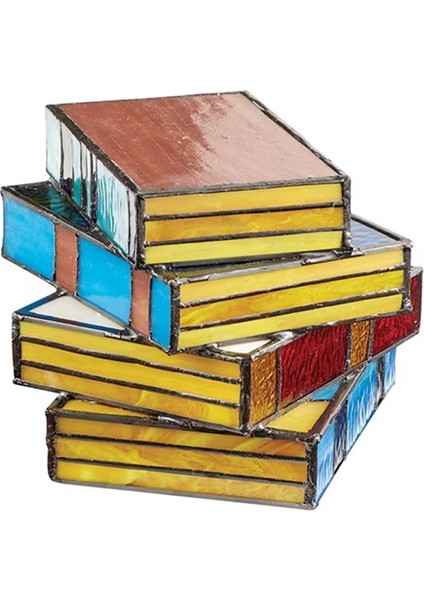 2 Adet Kitap Işığı Yenilik LED Gece Lambası Taşınabilir Vitray Masa Lambası Kitap Lambası Kağıt Fener Ev Dekor Için (Yurt Dışından)
