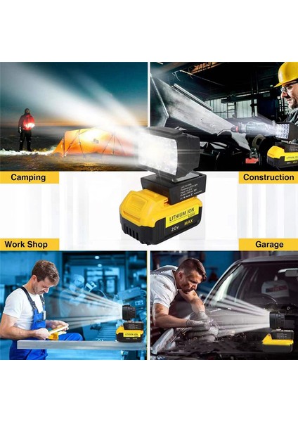 18V Pil Için Kablosuz LED Çalışma Işığı El Tipi Beyaz LED Lamba Iç ve Dış Mekan Için (Yurt Dışından)