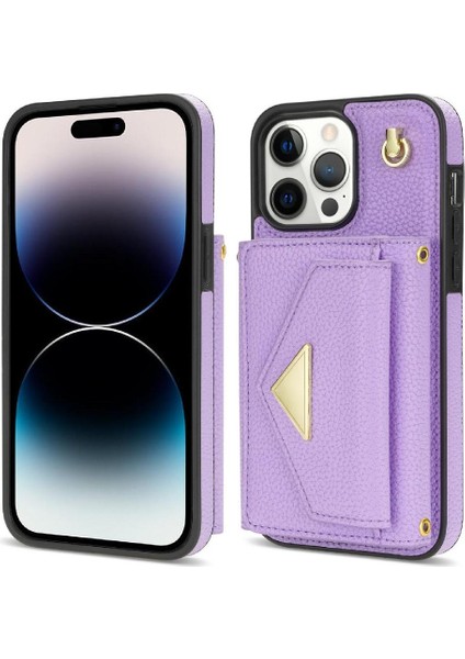 IPhone 13 Pro Akordeon Kart Durumda Kart Tutun Koruyucu Pu ile Uyumlu (Yurt Dışından)