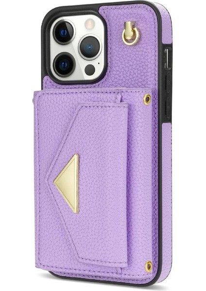 IPhone 13 Pro Akordeon Kart Durumda Kart Tutun Koruyucu Pu ile Uyumlu (Yurt Dışından)