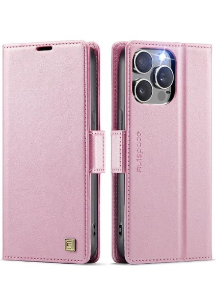 IPhone 15 Pro Max Flip Case Clsssic Tarzı Rfid Engelleme ile Uyumlu (Yurt Dışından)