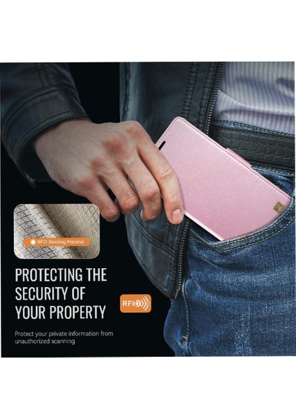 IPhone 15 Pro Max Flip Case Clsssic Tarzı Rfid Engelleme ile Uyumlu (Yurt Dışından)