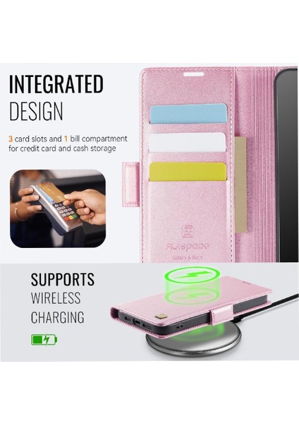 IPhone 15 Pro Max Flip Case Clsssic Tarzı Rfid Engelleme ile Uyumlu (Yurt Dışından)