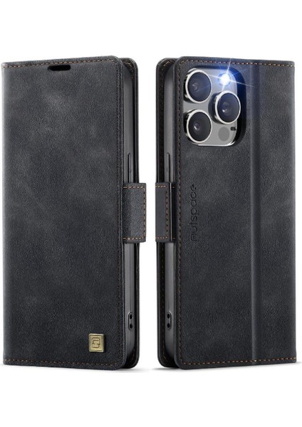 IPhone 13 Pro Flip Case Clsssic Tarzı Cüzdan Kılıf Rfid ile Uyumlu (Yurt Dışından)