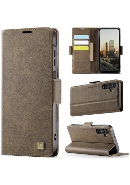 Galaxy A15 4g Rfid Engelleme Kartı Tutucu Cüzdan Kılıf Için Flip Case (Yurt Dışından)