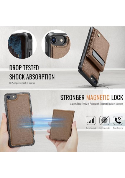 IPhone 7 Kasa Rfıd Stand Kart Yuvası Kablosuz Şarj ile Uyumlu (Yurt Dışından) modelleri