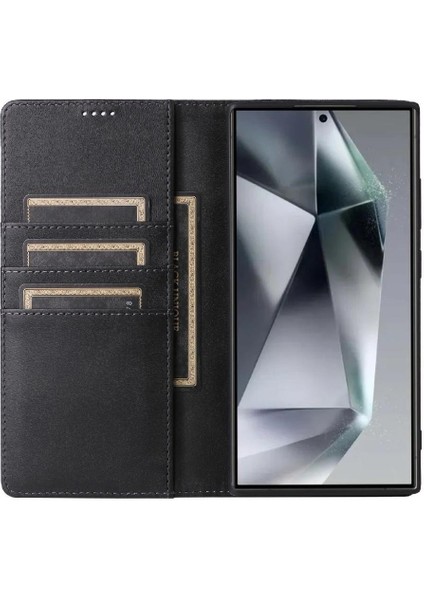 Galaxy A06 Pu Deri Kart Yuvası Saf Renk Rfıd Için Flip Case (Yurt Dışından) modelleri