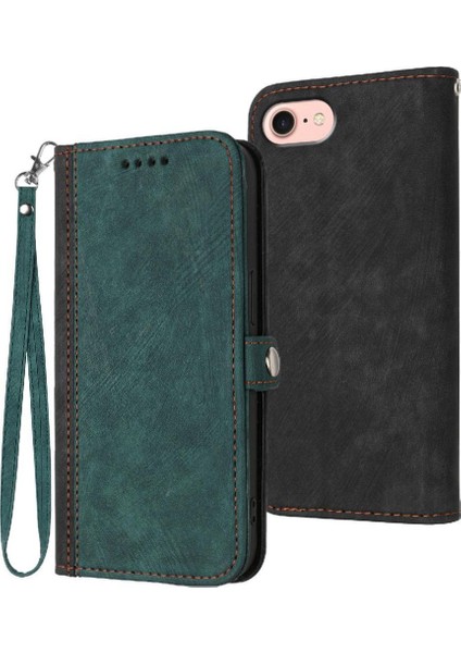 Kart ile IPhone 16E Kickstand Koruyucu Cüzdan Flip Folio Kitap Için Kılıf (Yurt Dışından)
