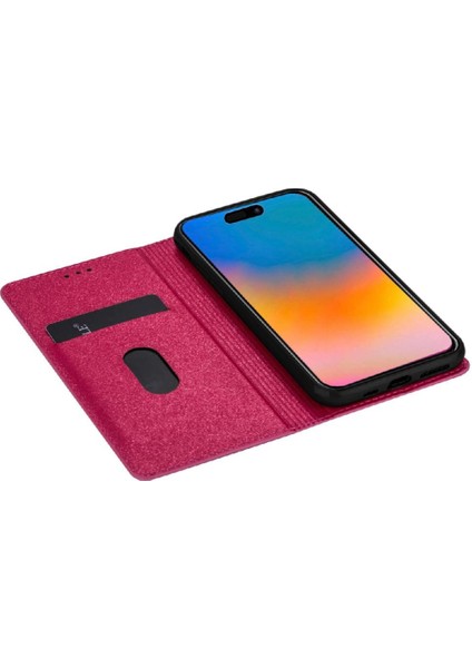 Glitter Flip Case Için IPhone 16E Flip Case Cüzdan Pu Deri Kart Tutucu (Yurt Dışından)