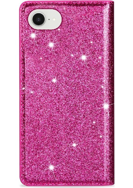 Glitter Flip Case Için IPhone 16E Flip Case Cüzdan Pu Deri Kart Tutucu (Yurt Dışından)