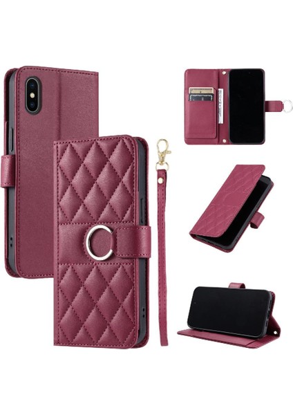 IPhone Xs Max Manyetik Bilek Kayışı Pu Deri Koruyucu Için Flip Case (Yurt Dışından)