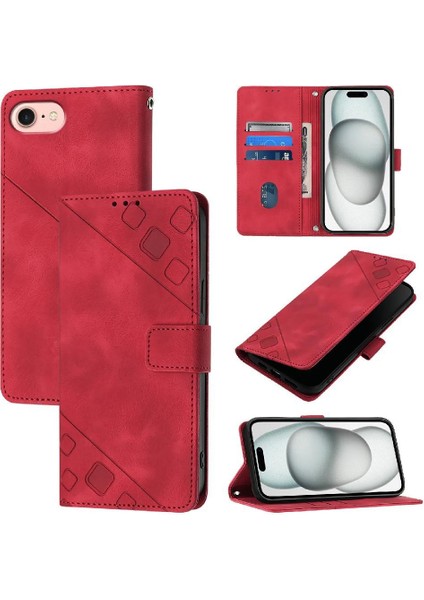 IPhone 16E Manyetik Deri Kart Tutucu Cüzdan Flip Kapak Için Kılıf (Yurt Dışından)