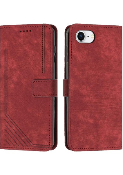 IPhone 16E Pu Deri Kickstand Kart Ekleme Cüzdan Için Flip Case (Yurt Dışından)