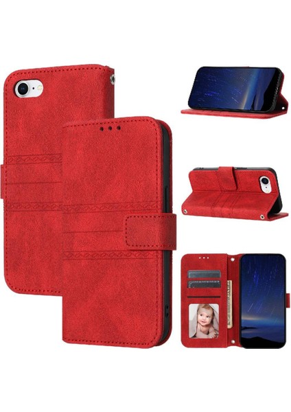 IPhone 16E Darbeye Koruyucu Cüzdan Kılıf Manyetik Pu Için Flip Case (Yurt Dışından)