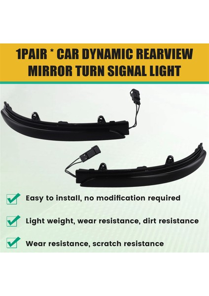 Araba Dinamik Dikiz Aynası Dönüş Sinyal Lambası LED Gösterge Sinyal Lambası Vw Jetta Mk6 Se 2011-2018 Saveiro (Yurt Dışından)