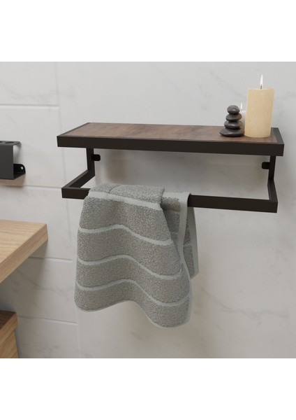 Funda Banyo Ahşap Raflı Metal Havlu, Şal Askılık fiyatları