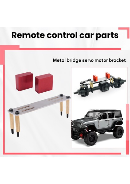 Metal Servo Sabit Montaj Braketi Kiti Mn D90 D91 D99S MN99S 1/12 Rc Kamyon Araba Yükseltme Parçaları Aksesuarları, Kırmızı (Yurt Dışından)