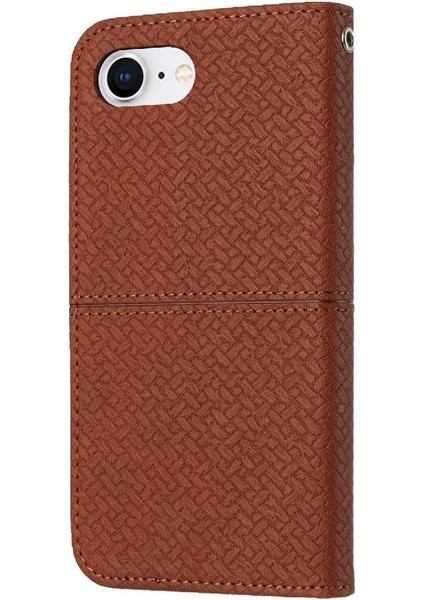 IPhone 16E Pu Deri Kapak Kredi Kartı Tutucu Flip Folio Kitap Için Kılıf (Yurt Dışından)