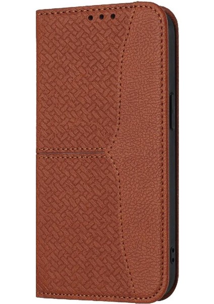 IPhone 16E Pu Deri Kapak Kredi Kartı Tutucu Flip Folio Kitap Için Kılıf (Yurt Dışından)