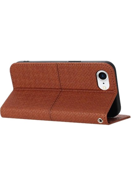 IPhone 16E Pu Deri Kapak Kredi Kartı Tutucu Flip Folio Kitap Için Kılıf (Yurt Dışından)