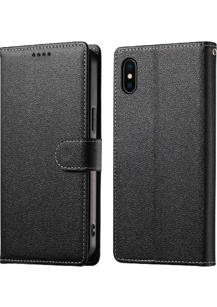 IPhone X/xs Kılıf Darbeye Dayanıklı Manyetik Kapatma Kart Yuvaları ile Uyumlu (Yurt Dışından)