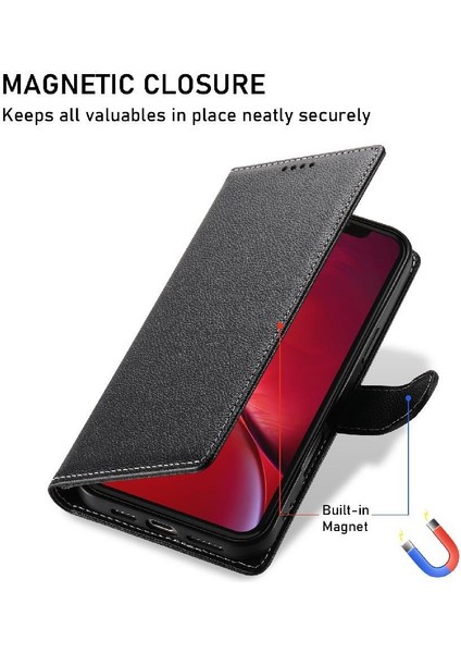 IPhone X/xs Kılıf Darbeye Dayanıklı Manyetik Kapatma Kart Yuvaları ile Uyumlu (Yurt Dışından)