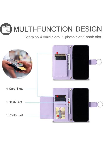 Galaxy A16 Kart Yuvaları Tutucu Manyetik Pu Bilek Için Flip Case (Yurt Dışından) modelleri