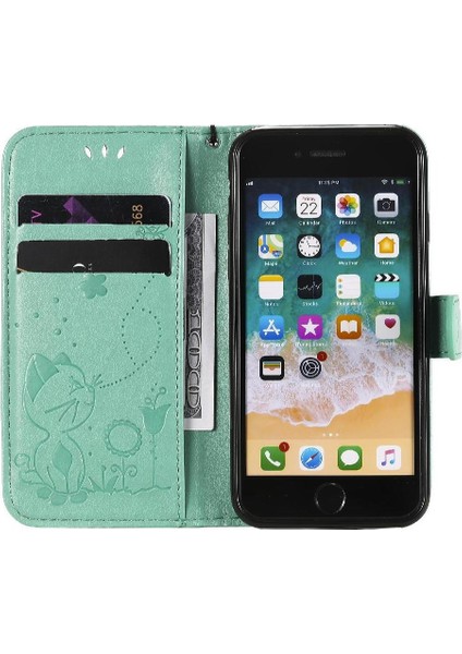 Kart Yuvası Tasarımı Pu ile IPhone Se3/se2 Dayanıklı Hafif Flip Case (Yurt Dışından)