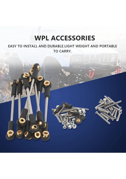 Wpl 1/16 C14 C24 Rc Araba Parçaları Için Yükseltme Yedek Parça Metal Süspansiyon Ayak Bağlantısı Bağlantı Çubuğu Seti (Yurt Dışından)