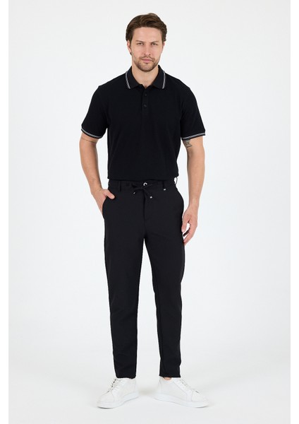 Sinyor Cepli Günlük Spor %95 Polyester%5 Elastan Rahat Kalıp Erkek Jogger Pantolon Eşofman Altı 3668