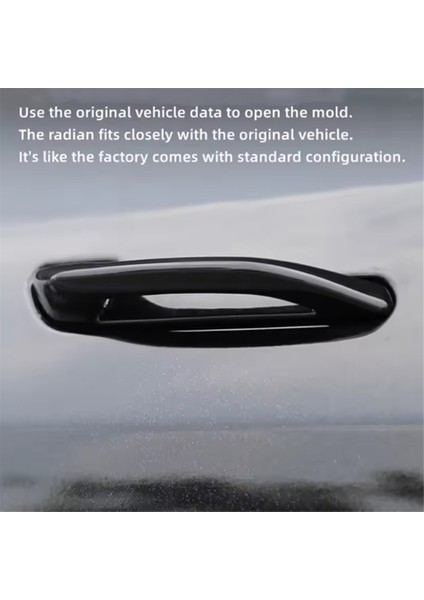 Tesla Model 3 Y Için Kapı Kolları Antifriz Kolu Çıkartmaları Kapak Araba Modifikasyonu Donmaya Dayanıklı Kapı Tokmağı 4 Adet 2017-2024 (Yurt Dışından)
