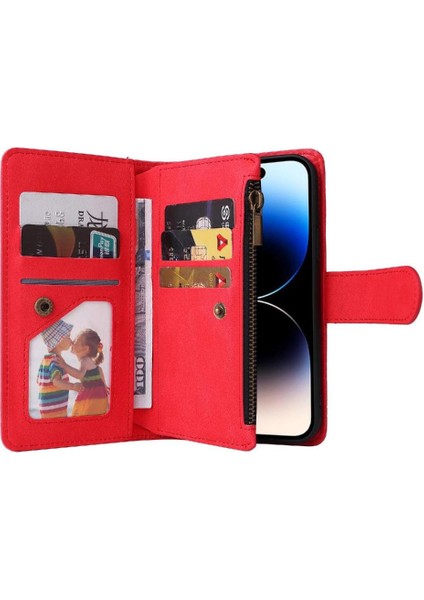 IPhone 15 Pro Max Kılıf Manyetik Kapatma Uzun Kayış Kısa ile Uyumlu (Yurt Dışından)