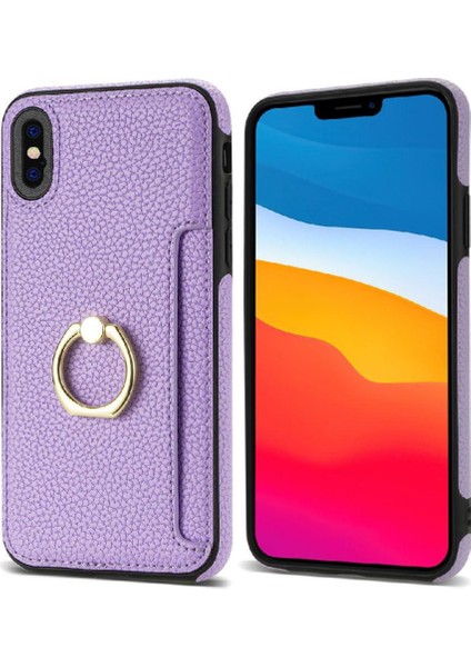 IPhone X/ IPhone x S Koruyucu Kapak Kılıf Kickstand Pu ile Uyumlu (Yurt Dışından)