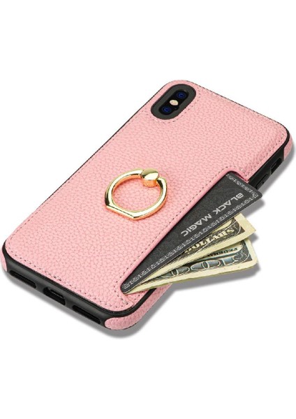 IPhone Xs Max Koruyucu Kapak Kılıf Kart Tutucu Pu Deri ile Uyumlu (Yurt Dışından)