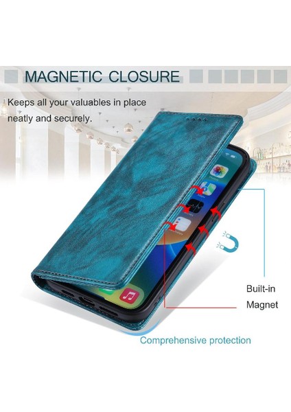 IPhone 15 Pro Max Kart Yuvaları Tutucu Pu Deri Ince Cüzdan Için Flip Case (Yurt Dışından)
