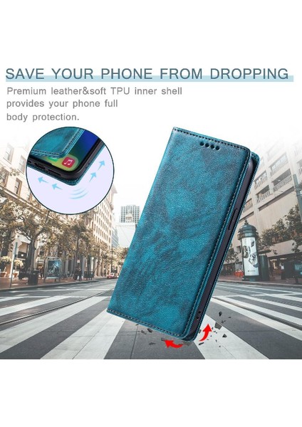 IPhone 15 Pro Max Kart Yuvaları Tutucu Pu Deri Ince Cüzdan Için Flip Case (Yurt Dışından)