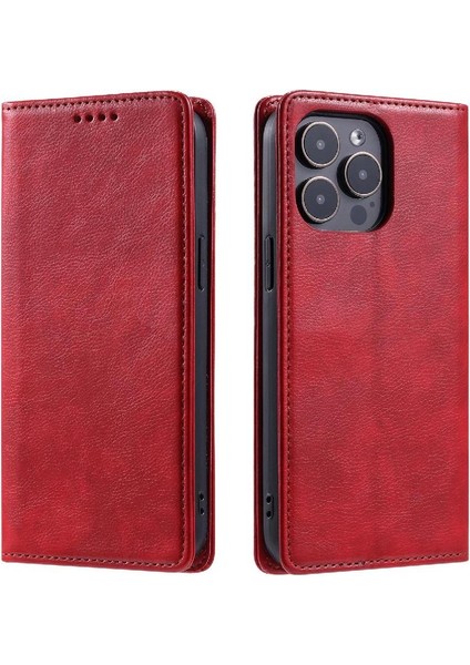 IPhone 15 Pro Max Kart Yuvaları Tutucu Pu Deri Ince Cüzdan Için Flip Case (Yurt Dışından)