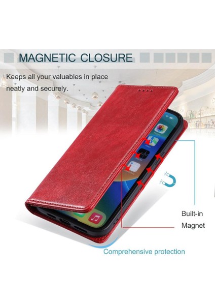 IPhone 15 Pro Max Kart Yuvaları Tutucu Pu Deri Ince Cüzdan Için Flip Case (Yurt Dışından)