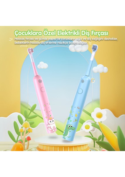 Nicefeel X500 Çocuklar Için Dakikada 39600 Titreşim,şarjlı Sonic Profesyonel Diş Fırçası