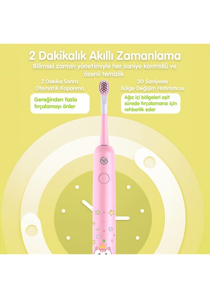 Nicefeel X500 Çocuklar Için Dakikada 39600 Titreşim,şarjlı Sonic Profesyonel Diş Fırçası