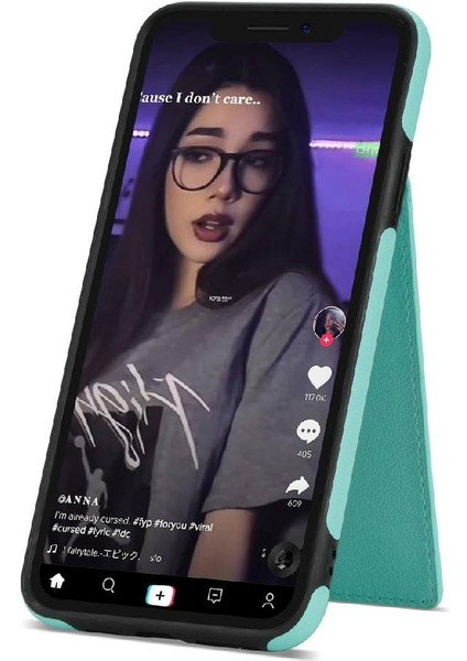 IPhone X/xs Slim Case Pu Deri Rfıd Engelleme Koruyucu ile Uyumlu (Yurt Dışından)