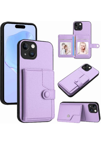 IPhone 15 Vaka Benzersiz Kickstand Fonksiyonu ile Uyumlu Doğru Kesi (Yurt Dışından)