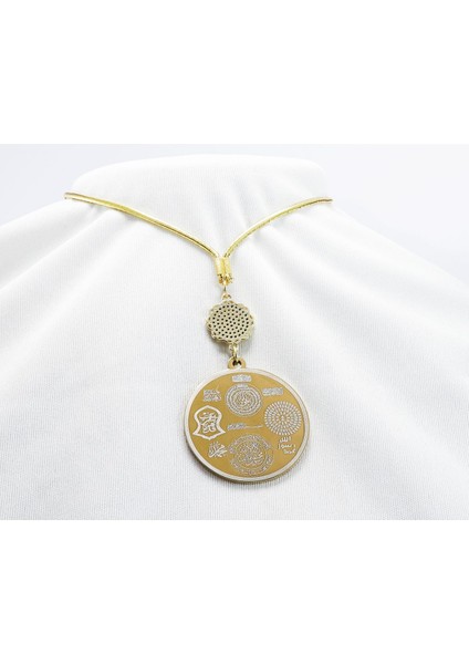 Zirkon Taşlı Çiçek Nazar Boncuğu Çelik Çift Taraflı Ayetel Kürsi Felak Nas Ihlas Dikiz Ayna Süsü modelleri